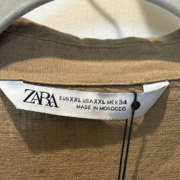Zara Linen & Cotton Shirt Dress - Picture 3 of 7